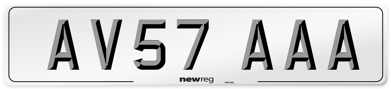 AV57 AAA Number Plate from New Reg